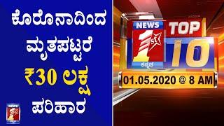 "ಬುಲೆಟಿನ್​ 08:00 AM 01/05/2020" |"Bulletin 08:00 AM 01/05/2020" | NewsFirst Kannada