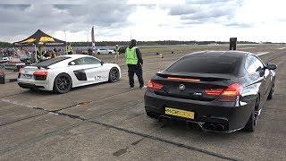 900HP Audi R8 V10 Twin Turbo vs 1000HP BMW M6 F13 HPT One X