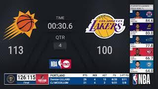 Suns @ Lakers | NBA Playoffs on TNT Live Scoreboard