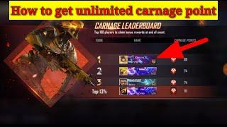 How to get unlimited carnage point || how to get extra carnage point || free fire