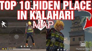 FREE FIRE NEW TOP 10 HIDEN PLACE IN KALAHARI MAP.