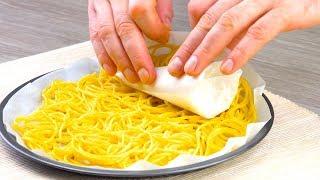 Roll 1 Waffle Cone In Spaghetti & Pop It In The Oven For 20 Minutes – Genius!