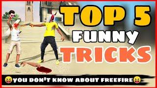 Top 5 Funny Tricks FreeFire || 