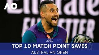 Top 10 Match Point Saves | Australian Open 2021