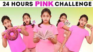 24 Hour Living in A PINK WORLD With My Pet Challenge | MyMissAnand