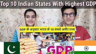 Top 10 Indian States By Highest GDP |Pakistani Reaction|