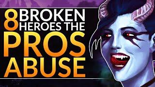 Top 8 SUPER BROKEN Heroes PRO's Are ABUSING: NEW 7.25 Meta BEST PICKS - Dota 2 Guide