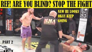 Top 10 Times Fighters Had to Tell The Ref to Stop The Fight & They Refused to Hit Their Opponent