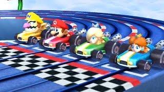 Mario Party The Top 100 MiniGames - (Master Cpu) - Mario vs Waluigi Daisy vs Yoshi - Racing