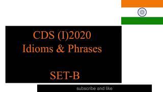 CDS I TOP 10 QUESTION Idioms phrases feb