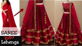 DIY: How to Make Lehenga/skirt in 10 minutes #skirttutorial