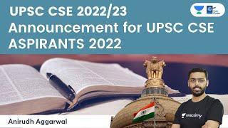 Announcement For UPSC CSE 2022 | Government Schemes Series. Use Code: ANIUPSC