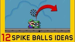 12 Ideas with Spikes and Spike Balls (Part 3) - Super Mario Maker 2