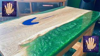 Making a Reclaimed Oak / Resin Side Table Top