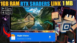 RTX For 1GB Ram No Lag For Minecraft PE | Best Shaders + Ray Tracing For Minecraft PE | 1GB Support