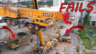 Top 10 Extremely Dangerous Crane & Excavator Fails ! Heavy Equipment Gone Wrong Compilation