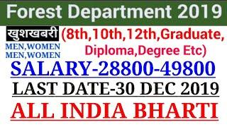 Forest Department Recruitment 2020|Govt Jobs in Dec 2019|Forest Department Vacancy 2020|Dec 2019 Job