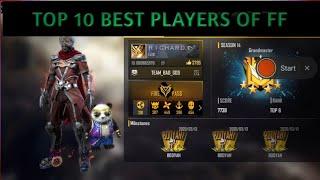 Top 10 BEST PLAYERS OF FREE FIRE lD number