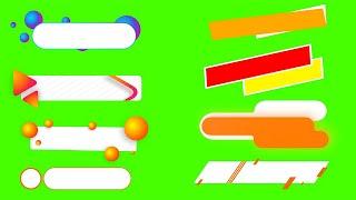 Green screen colorful lower third