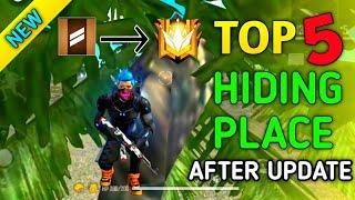 TOP 5 NEW HIDING PLACE IN FREE FIRE || FREE FIRE HIDDEN PLACES AFTER UPDATE