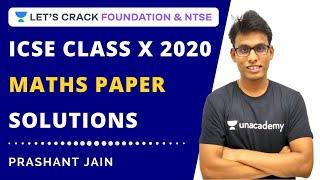 ICSE Class 10 2020 Maths Paper Solutions | ICSE Maths Paper Analysis | Prashant Jain