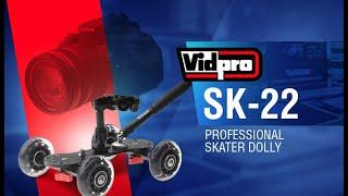 Vidpro SK-22 Professional Skater Dolly - Rolling Slider for DLSR Cameras