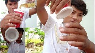 សៀក ចាក់បំបាត់ទឹកទៅក្នុងកំប៉ុង មានបង្ហាញល្បិចលេងនៅចុងvideo/Magic