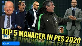 TOP 5 MANAGER OF eFOOTBALL PES 2020 ALL FORMATE || MANAGER INFO, TEAM SET UP ||