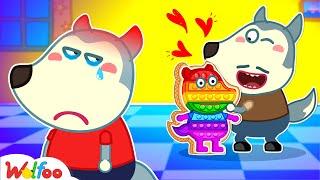 No No, Wolfoo Feels Jealous When Dad Love Wolfoo Pop It - Kids Stories About Family | Wolfoo Channel