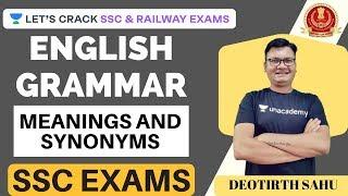 Top 3000 Vocabularies Part - 20 in English Grammar | Meanings and Synonyms | SSC and RRB NTPC