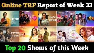 Online TRP Report of Week 33 : Top 20 Shows of this Week