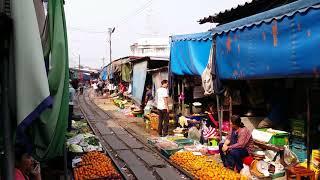 Most crowded railway in Thailand. Thailand touristers. top 10 places you must visited