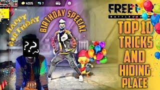 TOP 10 TRICKS AND HIDING PLACE IN FREEFIRE || #arpitverma || #freefire