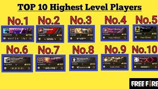 #HighestLevelPlayer #BhavinGaming.  ||TOP 10 HIGHEST LEVEL PLAYERS in Free Fire || [Bhavin Gaming]