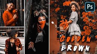 GOLDEN BROWN Color Grading Effect in Photoshop | CAMERA RAW FILTER | Photoshop Tutorial