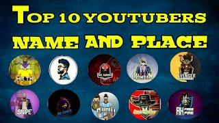 Top 10 kerala free fire youtubers name and place | free fire malayalam | gaming with irsu