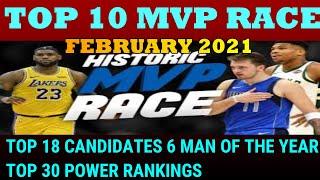 TOP 10 NBA MVP RACE (FEB. 2)! TOP 18 NBA 6 MAN OF THE YEAR CANDIDATES! TOP 30 NBA POWER RANKINGS!