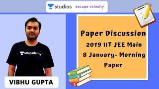 Paper Discussion of 2019 IIT - JEE Main | 8 January- Morning Paper | Let's Crack It | Vibhu Gupta