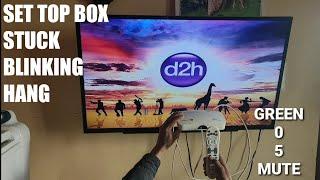 VIDEOCON D2H SET TOP BOX , STB BLINKING PROBLEM, HANG,STUCK, PROBLEM SOLVED,