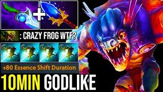 Brutal 10Min GODLIKE Slark Jump Like A Crazy Frog Max Agi Steal 7.23 Dota 2