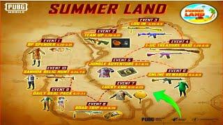 Summer Land Top 10 New Events Time Limited How To Get Free Outfit and Guns Parachute backpack Skins