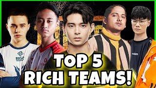 TOP 5 RICHEST TEAMS OF PUBG MOBILE IN 2019