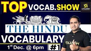 Top Vocabulary Show #01 By SV Singh Sir | Utkarsh Classes Jodhpur