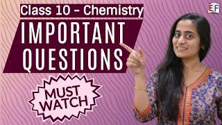 Class 10 Chemistry |Important Questions | CBSE Board Exam