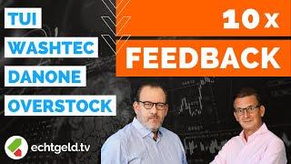 Aktien-FEEDBACK: Colgate, Coty, Danone, Etsy, Overstock, Prosus, Teladoc, TUI, Washtec, Wienerberger