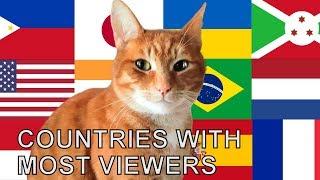 Alvi cat : top 10 - countries with highest view percentage