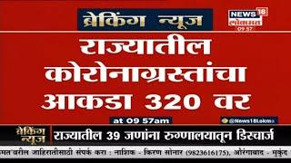 Breaking News : राज्यातील कोरोनाग्रास्तानचा आकड़ा 320 वर, मुंबईत 16 आणि पुण्यात नव्या 2 रुग्णांची वाढ