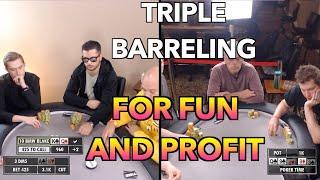 Poker Time 5-10 Cash Game: Triple Barreling! (with Matt Vaughan)