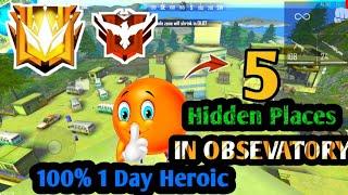 top 5 hidden places in Free Fire ( observatory) .mesYT