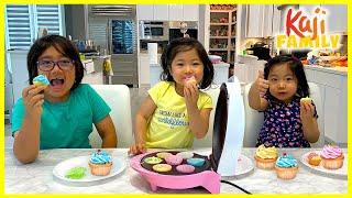 Mini cupcake Maker DIY Kids Size baking with Emma and Kate!!!